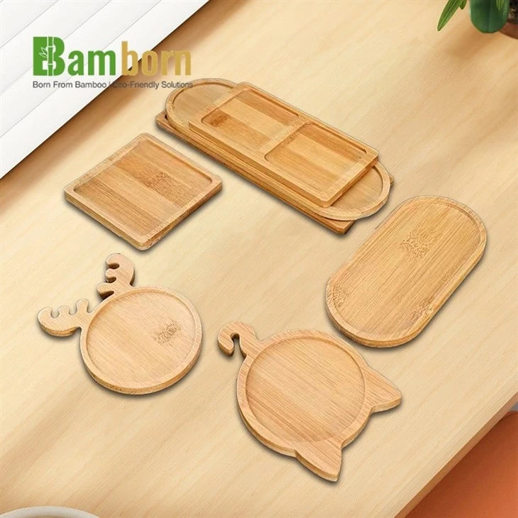 Natural bamboo drink coasters factory